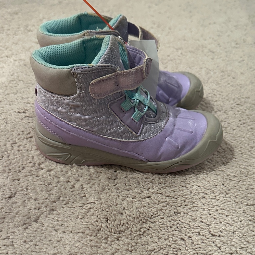 Stride Rite Purple and Gray Kids Boots